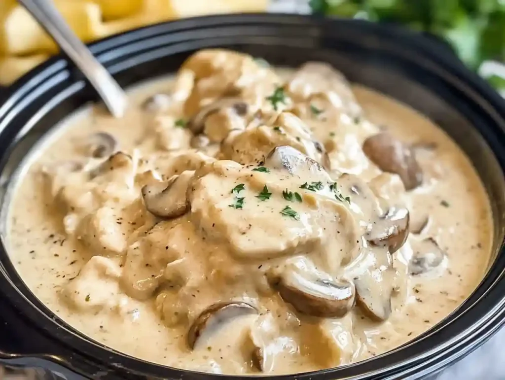 cream of mushroom chicken crockpot