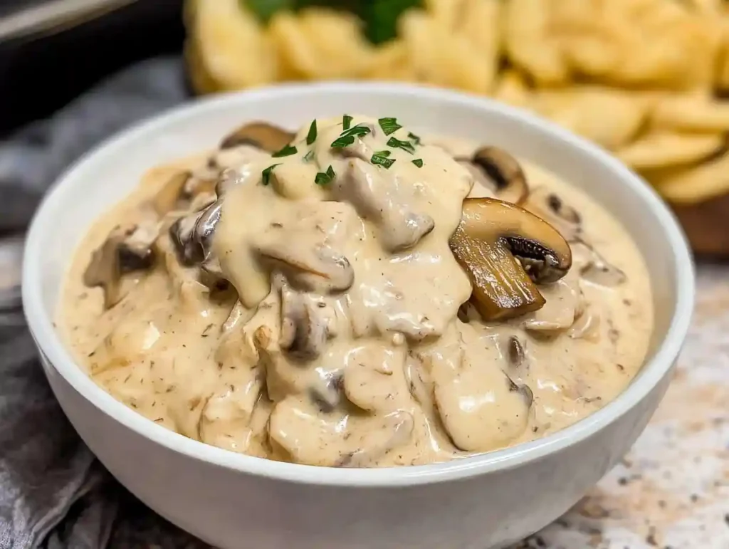 cream of mushroom chicken crockpot