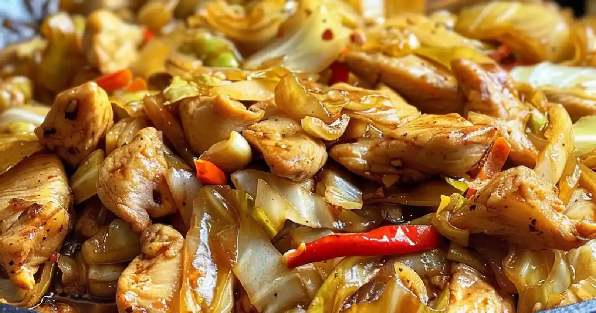 chicken and cabbage stir fry