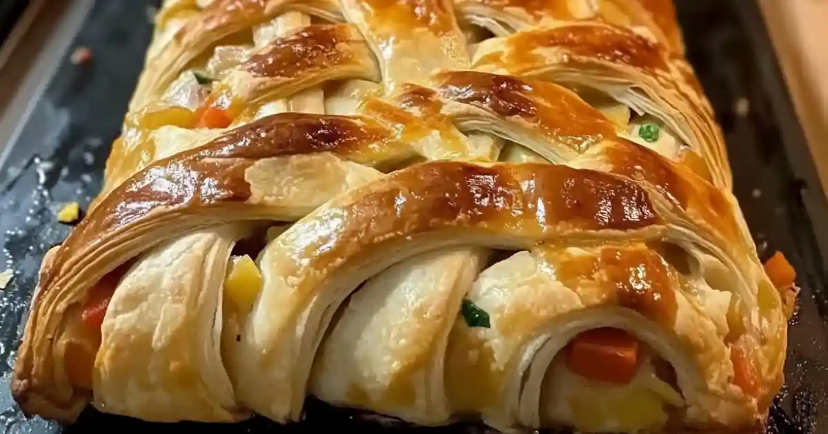 Chicken Pot Pie Crescent Braid