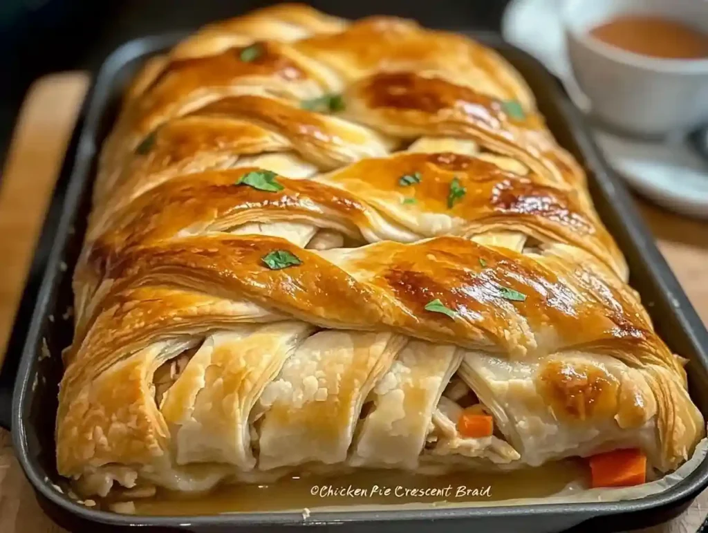 Chicken Pot Pie Crescent Braid