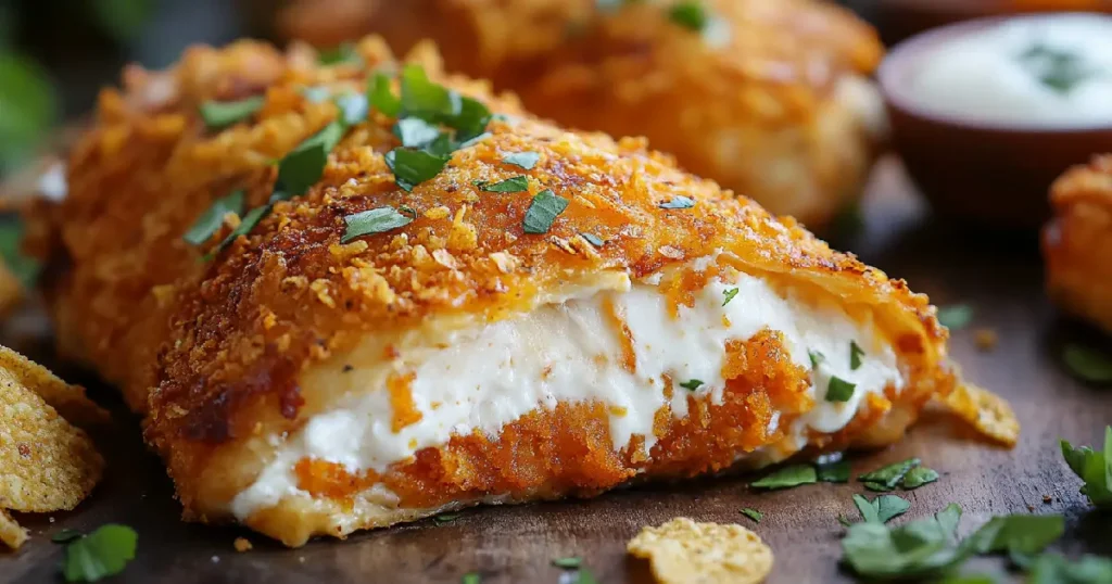 Doritos and Cream Cheese Stuffed Chicken